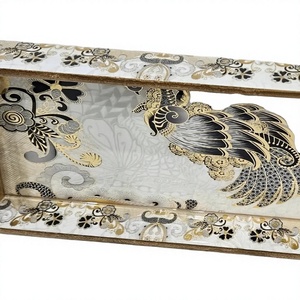 ถาดเสิร์ฟไม้ MDF พรีเมียมแบบดั้งเดิม ผลิตด้วยมือ สำหรับใช้ในบ้าน โรงแรม ร้านอาหาร - ของตกแต่งโต๊ะอาหาร - Product Image 3