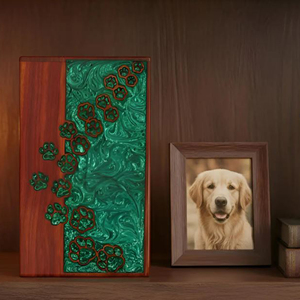 Personalized Rosewood Cremation Urn: Custom Engraved Classic Car Urn <b>Memorial</b> <b>Keepsake</b> by AYAANS - Product Image 4