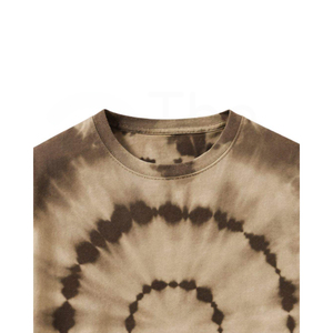 Camiseta de Punto Tie-Dye para Hombre, Manga Corta, Cuello Redondo, Estilo Casual Holgado con Estampado, Corte Regular, 100% Algodón - Product Image 5