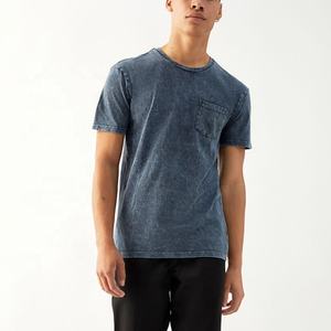 เสื้อยืดลำลองคุณภาพสูงแบบ OEM ล้างสีสไตล์วินเทจสำหรับผู้ชาย ผ้าฝ้าย 200GSM รับผลิตเสื้อยืดแบบ OEM พร้อมติดฉลากส่วนตัว - Product Image 1