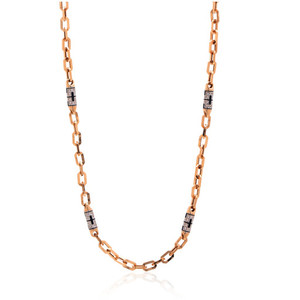 Chaîne pour homme en or rose 18 carats, 15,060 g, taille standard, collier en or véritable pour homme, élégant, maillons solides, bijoux fins, classique, luxe - Product Image 2
