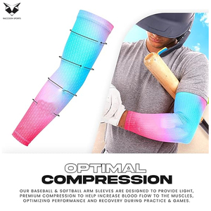 Manga de Béisbol Transpirable de Calidad Premium con Sublimación Degradada Rosa y Azul, Novedad, Mejor Proveedor, Precio Mayorista - Product Image 3