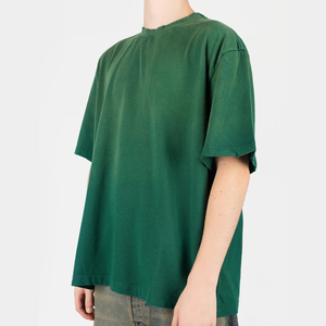 T-shirt délavé en gros pour hommes, style streetwear hip-hop vintage, en coton, avec logo personnalisé imprimé, t-shirts délavés de haute qualité - Product Image 6