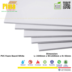Panneau en mousse PVC WPC, épaisseur 3 mm, densité 0,6 g/cm³, couleur blanche, pour la décoration intérieure, pour les armoires, les meubles, la cuisine - Product Image 3