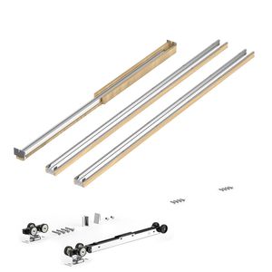 Kit Telaio per Porta Scorrevole in Legno per Porte Larghe 24-30 Pollici e Alte 80 Pollici, Meccanismo di Chiusura Morbida Bidirezionale, Scorrimento Fluido e Silenzioso - Product Image 1