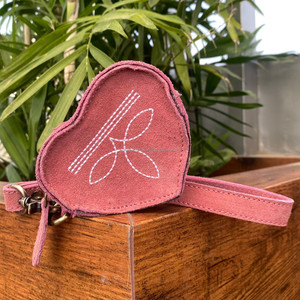 Mayorista Diseñador Boot Stitch Suede Leather Wristlet Monedero para Mujeres Personalizado Multifuncional Cuero Genuino Monedero - Product Image 2