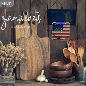 Dispositivo di protezione da sovratensioni Glamsockets con bandiera USA - Product Image 2