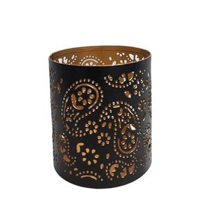 Bougie Votive en fer couleur or et ivoire, pot de bougie de grande taille et porte-bougie et décoration de la maison en vrac - Product Image 6