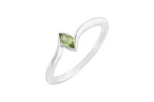 Nouvel Arrivage 2026 Bague Solitaire en Argent Sterling 925 avec Pierre Unique de Péridot Véritable, Bijou Pierre de Naissance d'Août - Product Image 5