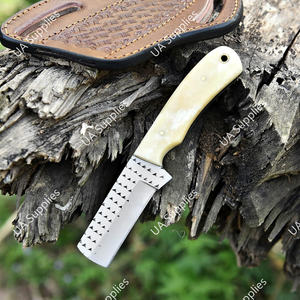 Couteau de boucher en acier inoxydable, lame pleine, manche en os de chameau, qualité industrielle OEM - Product Image 2