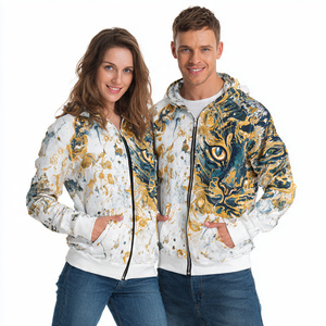 Sweat à capuche sublimé unisexe pour homme et femme, style streetwear hiver, avec fermeture éclair, nouvelle mode - Product Image 5