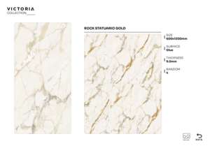 กระเบื้องพอร์ซเลนผิวเรียบกาวเหนียวพิเศษ ขนาด 600x1200 มม. กระเบื้องปูพื้นและผนังขนาดใหญ่ สำหรับใช้ภายในอาคาร - Product Image 5