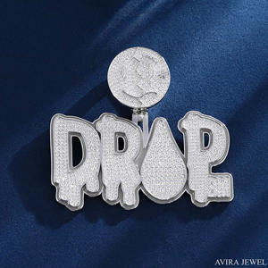 Colgante Hip Hop de Moissanita VVS, Plata de Ley 925 Sólida, Acabado en Oro Amarillo y Oro Rosa de Dos Tonos, Sin Níquel, Sin Plomo, Amuleto de Lujo - Product Image 2