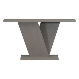 Mesa Consola Clásica Versátil Mirod con Base en V y Chapa de Madera Natural para Exhibir Artículos Favoritos - Product Image 5