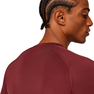 Compression Fit Long Sleeve Tshirt in <b>Red</b> for <b>Men</b> Gymwear Activewear and Workout Apparel with Stretchable Breathable Fabric - Product Image 5