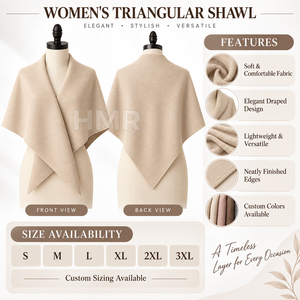 HMR Sorority Sisterhood Beige <b>Wool</b> Blend <b>Poncho</b> With Shawl Collar Batwing Sleeve Winter Warm Pullover Cape - Product Image 6