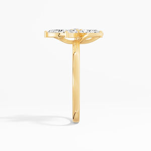 แหวนเพชรโมอิส VVS-VS ลายดอกไม้ประดับเพชรทันสมัย1.05 925อินเดียเครื่องประดับชั้นดีขายส่ง - Product Image 2