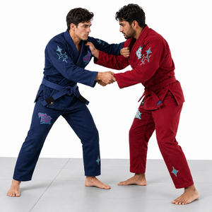 Uniforme de BJJ Personalizado Unisex Azul Marino con Bordado Frontal, Costuras Reforzadas, Algodón Premium Ligero, Kimono de Entrenamiento para Adultos - Product Image 3