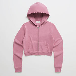 High Quality Sorority Bulk Wholesale Whip Stitch Hoodie Polka Dot Embroidery OEM Streetwear Hoodie - Product Image 5