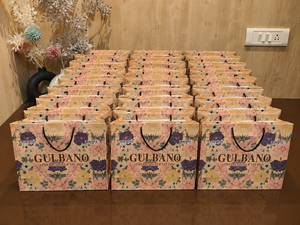 Luxury Floral Printed <b>Paper</b> Shopping Bags with Rope Handles for Boutique Gift Jewelry Cosmetic and Premium Retail Packaging - Product Image 2