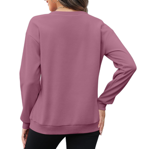 Sweat-shirt à col zippé pour femme - Confortable pour un style décontracté au quotidien, streetwear, épaules tombantes, respirant, respectueux de l'environnement - Product Image 2
