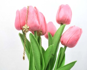 สร้อยข้อมือรูปดอกไม้สีทองสำหรับผู้หญิง สวมใส่ได้ทุกวัน ทอง 18K หรูหรา ของขวัญงานแต่งงาน เครื่องประดับ - Product Image 4