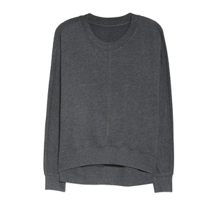 Sudadera de punto extragrande para mujer, manga murciélago, cuello redondo, color liso, manga larga, jersey de otoño, largo regular - Product Image 1