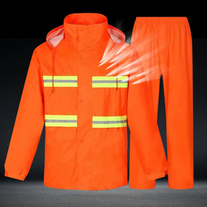 Vêtement de travail pour homme de haute qualité, couleur orange, imperméable, réfléchissant, avec capuche et manches longues, avec costume - Product Image 6