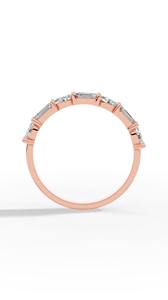 Anillo de Corona de Esmeralda Premium con Diamante Ovalado y Corte Esmeralda Cultivado en Laboratorio, Oro de 14K, Venta al por Mayor, Fabricante y Proveedor de Joyería Fina OEM - Product Image 2