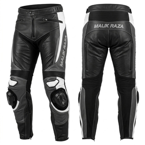Pantalon de moto en cuir véritable pour homme et femme, sur mesure, pour la course sur circuit - Product Image 1