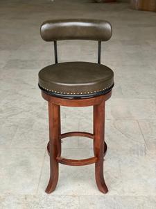 Chaise de bar moderne avec accoudoirs fixes, assise en tissu floral écologique, base en métal, structure en bois pour bar à domicile, salle à manger et salon - Product Image 2