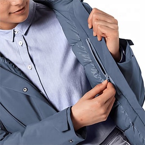 Mens Hooded Down <b>Coat</b> Long Zipper Outerwear Waterproof Breathable <b>Reversible</b> Polyester Jacket Custom Label 2026 - Product Image 4