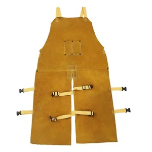Hot Sale Heavy Duty Premium Quality Reusable Leather Welding <b>Apron</b> Household Industrial <b>Working</b> Safety Protection Leather <b>Apron</b> - Product Image 1