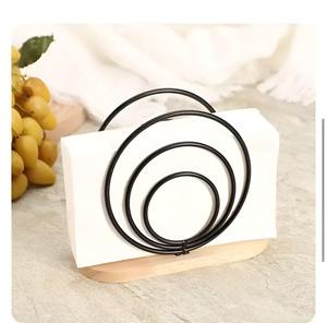 Porte-serviettes en métal noir lisse de haute qualité pour la cuisine, l'hôtel, le restaurant, la table de fête, organisateur de serviettes en papier - Product Image 3