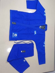 RTS Top-Qualität 450 GSM Shoyorol Batch 60 Brasilianisches Jiu-Jitsu 100% Baumwolle Langlebiger Atmungsaktiver BJJ Blauer Erwachsenen-Kimono Gi - Product Image 3