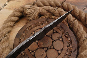 Couteau de Découpe à Lame Fixe en Acier Damas Forgé à la Main, Lame Vierge Personnalisable pour Camping et Activités de Plein Air - Product Image 2