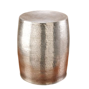 Attractive Prices Hammered Metal Cylinder <b>Stool</b> Industrial Design Handmade Home Furniture Living Room Decor - Product Image 1