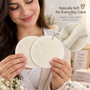Almohadillas de Lactancia de Bambú Orgánico |   Almohadillas de Lactancia Reutilizables y Lavables |   Insertos Absorbentes de 3 Capas para Lactancia |   Alfombrilla de Maternidad Suave y Antiderrames - Product Image 2