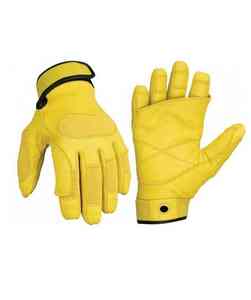 Gants de sauvetage en cuir de chèvre et de vache pour la descente en rappel rapide, gants tactiques d'escalade en corde - Product Image 2