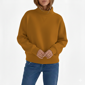Sudadera con Capucha de Invierno para Mujer de la Mejor Calidad, Cuello Alto, Forro Polar, Tejido de Poliéster/Algodón, Transpirable, Ecológica, Informal - Product Image 4