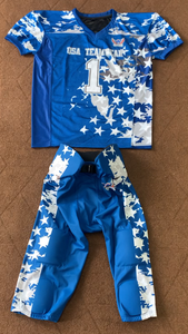Uniforme de football américain pour hommes de haute qualité, personnalisé, 100% coton respirant, avec chemise, pantalon et styles variés, fabriqué au Pakistan par Hash - Product Image 6