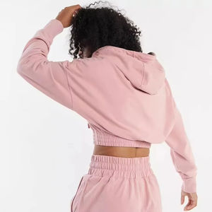 Nuevas llegadas: Conjunto de dos piezas de algodón para mujer, estilo moderno, con sudadera con capucha y shorts, lavado ácido, precio de oferta 2026 - Product Image 2