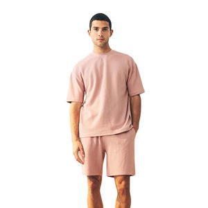 Ensemble short et t-shirt décontracté ample pour homme, avec logo personnalisé « Smile is The Best Outfit », nouvelle collection, grandes tailles, vêtements pour homme, ensemble deux pièces. - Product Image 3