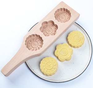 Moule à gâteau fait main, outil de gaufrage pour biscuits sur mesure, moules en bois pour gâteaux de lune et biscuits - Product Image 5
