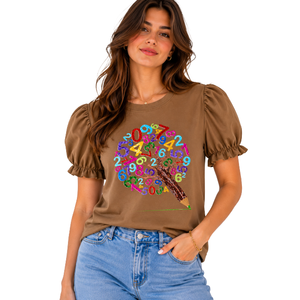 T-shirt oversize 100 % coton pour femme, respirant, style décontracté avec broderie « Back to School », col rond, coupe classique - Product Image 4