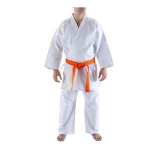 Kimono de karaté unisexe léger et respirant en polyester/coton double face avec logo frontal pour adultes – Jiu Jitsu - Product Image 5
