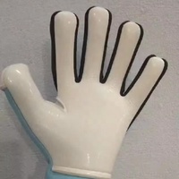 Guantes de Portero Transpirables de Color Amarillo Neón y Azul, Cierre de Gancho y Bucle, Agarre de Látex, Protección para los Dedos, para Hombres y Jóvenes, para Entrenamiento
