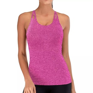 High Quality Women's 100% Polyester Tank <b>Top</b> Custom Wholesale Bulk Breathable Eco-Friendly Quick Dry Summer Knitted Wear Casual - Product Image 1