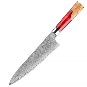 Cuchillo de Chef Profesional LEGACY BLADES de Damasco, 8 Pulgadas, Forjado a Mano, Ecológico, Moderno, Ambidiestro, Apto para Lavavajillas, Afilado, con Resina - Product Image 3