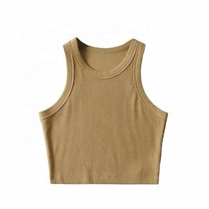 LUXURY IMPEX Camiseta sin Mangas para Mujer, Acanalada, Ligera, de Poliéster/Algodón, Secado Rápido, Transpirable, Fabricación Personalizada - Product Image 1